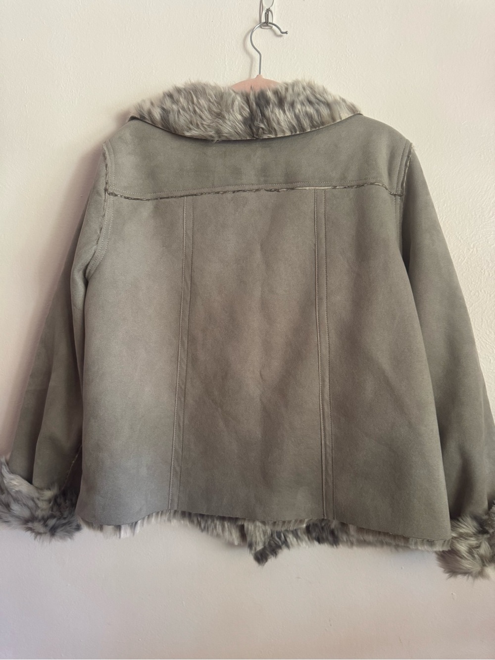 Anthropologie Faux Suede Coat, XL - Picture 4 of 10